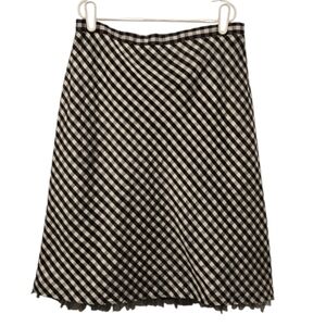 Vintage Fairygrunge Silk Plaid A-Line Skirt w/ Tulle Hem Sz 10 (Maria Casero)